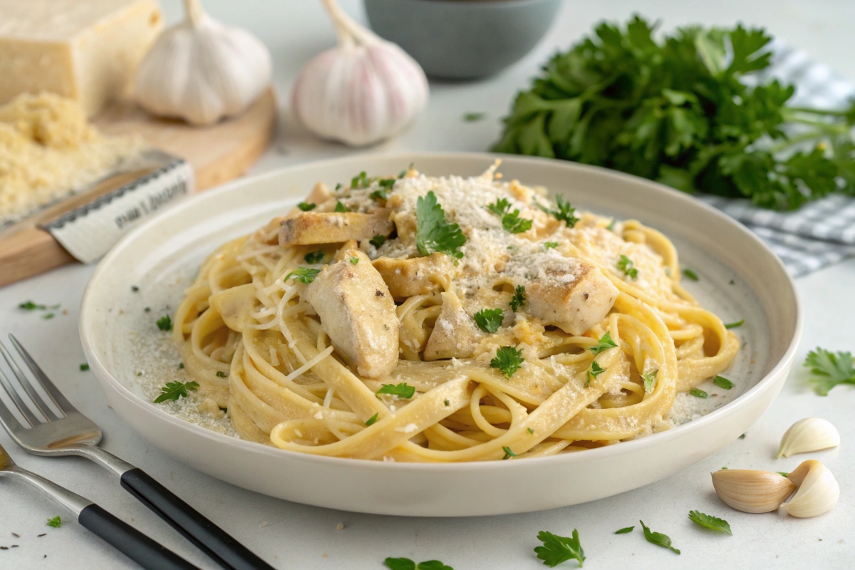 Garlic Parmesan Chicken Pasta