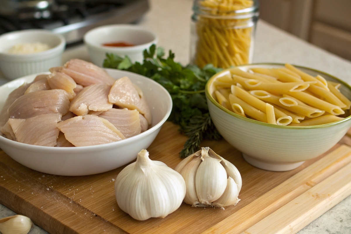 Garlic Parmesan Chicken Pasta