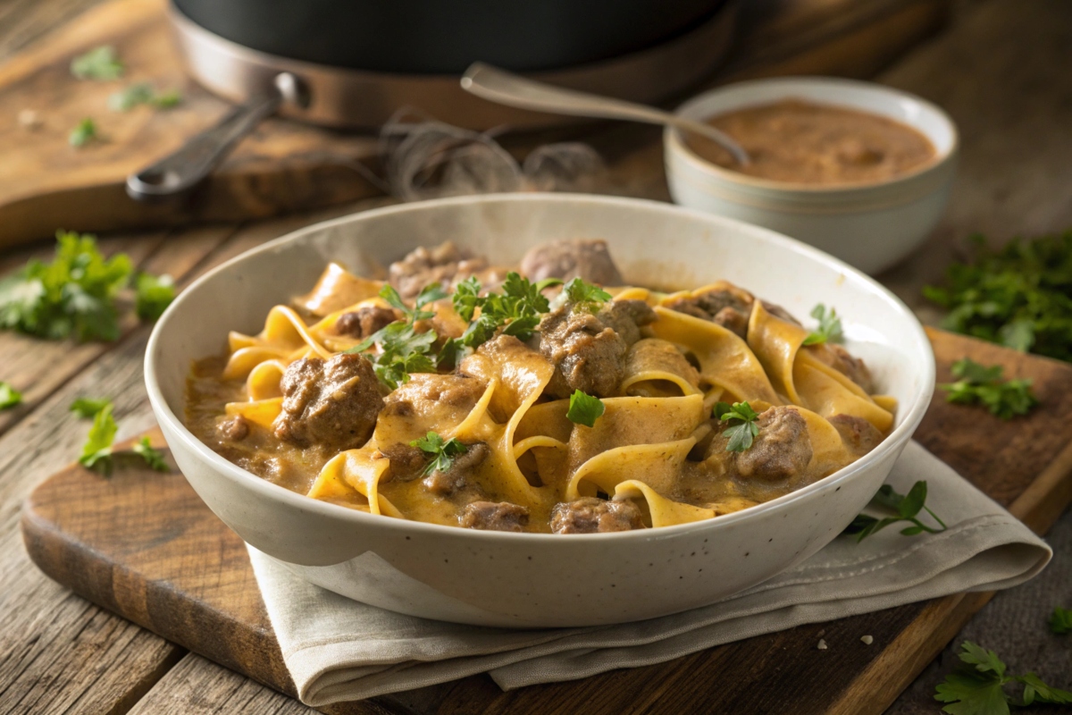 Ground Beef Stroganoff Recipe