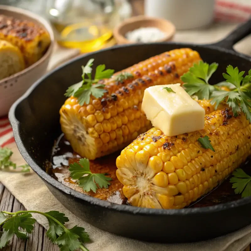 Fried corn recipe ingredients on kitchen counter