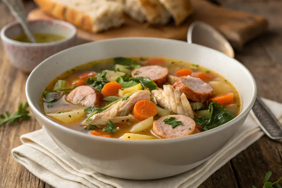 Hearty Chicken and Sausage Soup