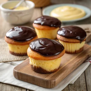 Recipe for Boston cream cupcakes