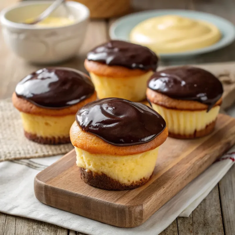 Recipe for Boston cream cupcakes